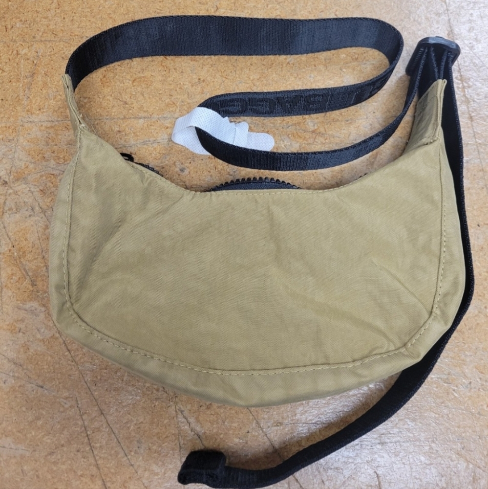 NWT BAGGU DARK KHAKI MINI CRESCENT BAG